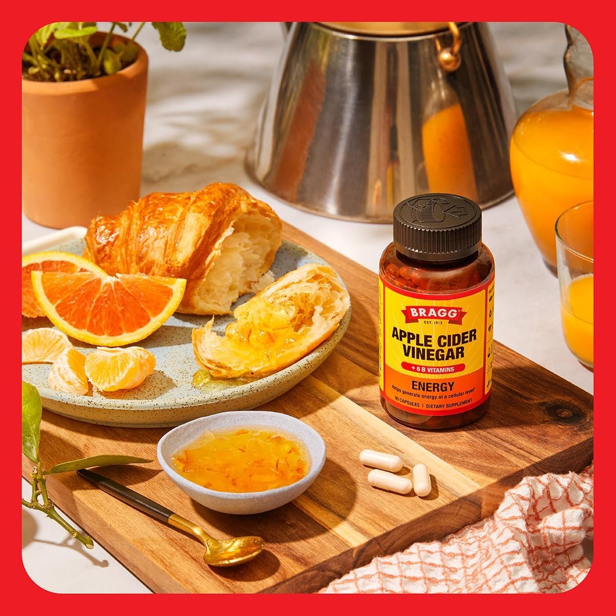 Bragg Apple Cider Vinegar + B Vitamins – 90 Capsules - Image 6