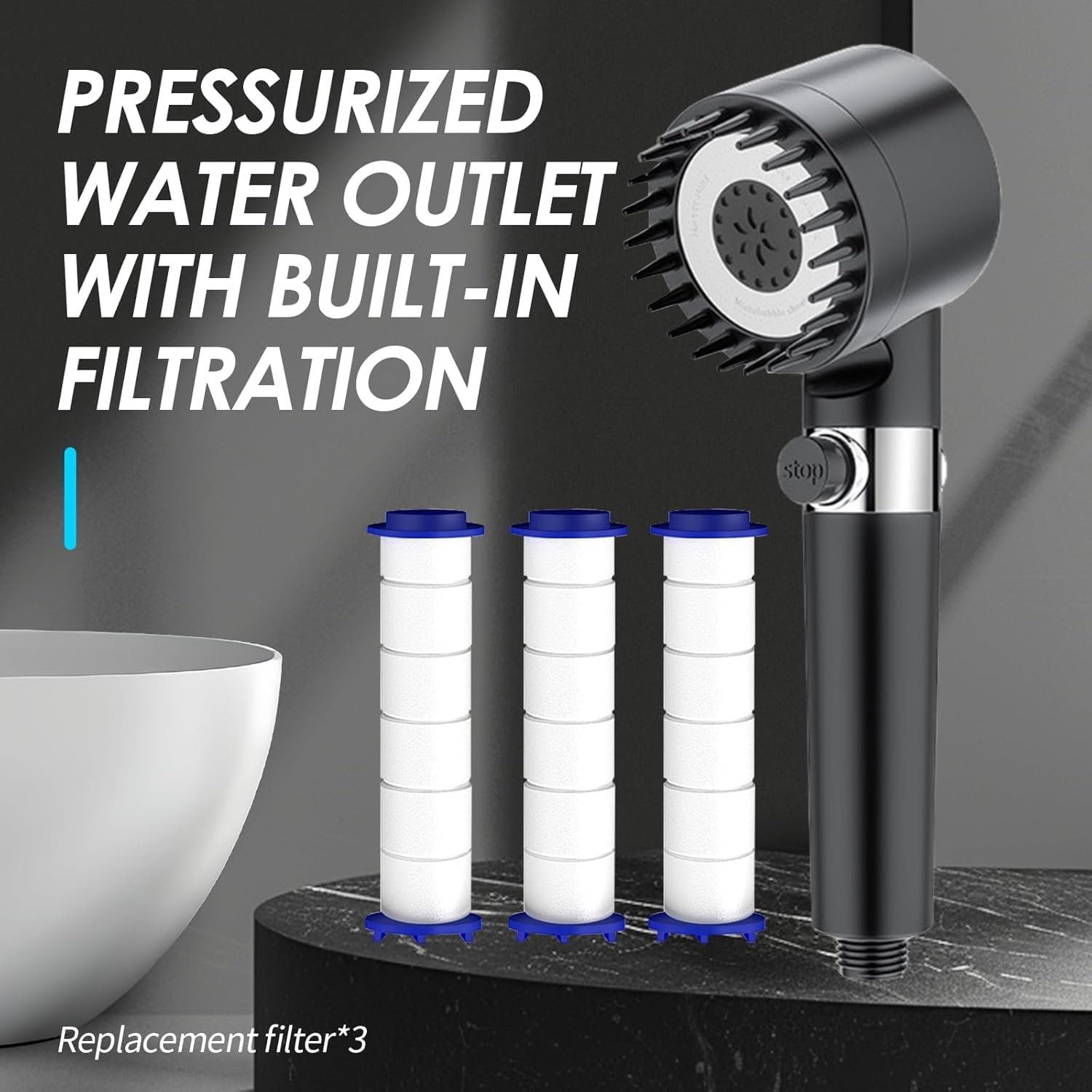 High Pressure Filtered Shower Head - Image 4